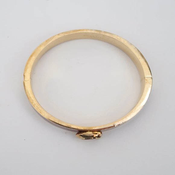 COACH C logo enamel bangle hinge bracelet - Picture 3 of 4
